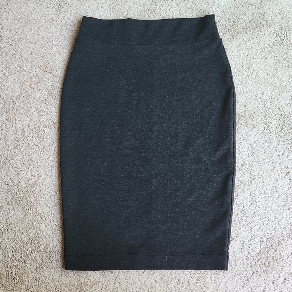 Gray Pencil Skirt